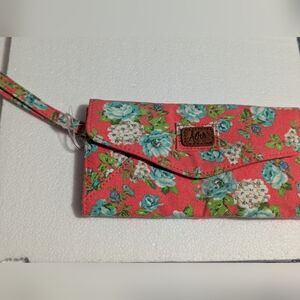 Aeropostale wallet clutch floral coral